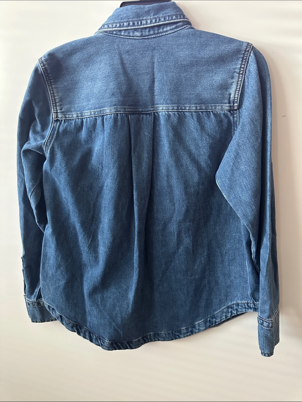 Women's Button Up Denim Shirt with Long Sleeves XS - Picture 6 of 12